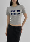 Warm Lettering Crop Short Sleeve T-shirt