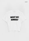 Warm Lettering Crop Short Sleeve T-shirt