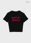 Warm Lettering Crop Short Sleeve T-shirt