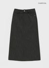 Linka Stripe Cut Out Long Skirt