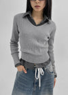 Shatz Long Sleeve V-Neck Knit