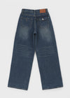 Grooving Pocket Wide Denim Pants