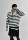 Hoots Stripe Collar Knit