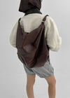 Sakiin Loose Leather Big Shoulder Bag