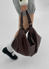 Sakiin Loose Leather Big Shoulder Bag