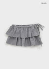 Sofu Layered Stripe Cancan Wap Skirt