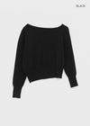 Epino Unbalance Off Shoulder Knit