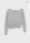 Epino Unbalance Off Shoulder Knit