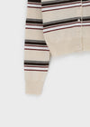 Turking Stripe Knit Round Cardigan