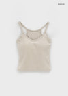 Pest Crop Ribbed Sleeveless (Built-in Cap)