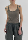 Pest Crop Ribbed Sleeveless (Built-in Cap)