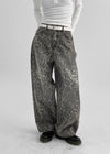 Rikku Leopard Two Way Wide Cotton Pants