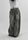 Rikku Leopard Two Way Wide Cotton Pants