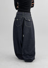 Coblem Pocket Raw Wide Denim Pants