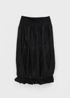 Pelper Nylon Back Banding Balloon Long Skirt