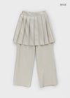 Convex Layered Pleated Skirt Pants