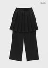 Convex Layered Pleated Skirt Pants