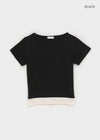 Duper Layered Semi Crop Short Sleeve T-shirt