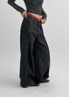 Ciender Non-Fade Incision Wide Denim Pants