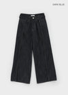 Ciender Non-Fade Incision Wide Denim Pants