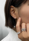 (Silver 925) Lidit Punching Ling Earrings