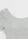 [MADE] Einfache Rücklose Kurzarm-T-Shirt mit Kapuze