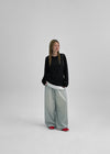 Nonping Folding Washing Wide Denim Pants (2TYPE)