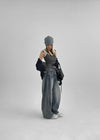 Nonping Folding Washing Wide Denim Pants (2TYPE)