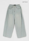 Nonping Folding Washing Wide Denim Pants (2TYPE)