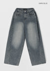 Nonping Folding Washing Wide Denim Pants (2TYPE)