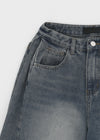 Nonping Folding Washing Wide Denim Pants (2TYPE)