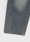 Nonping Folding Washing Wide Denim Pants (2TYPE)