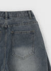 Nonping Folding Washing Wide Denim Pants (2TYPE)
