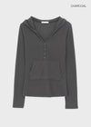Pommis Ribbed Hood Long Sleeve T-shirt