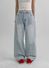 Natas Back Pocket Wide Denim Pants