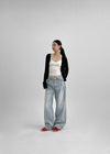 Natas Back Pocket Wide Denim Pants