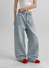 Natas Back Pocket Wide Denim Pants