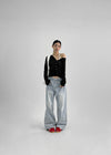 Natas Back Pocket Wide Denim Pants