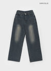Natas Back Pocket Wide Denim Pants