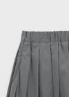 Kepom Nylon Back Banding Pleats Skirt Pants