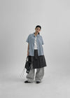 Ouke Pleats Wrap Midi Skirt