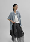 Ouke Pleats Wrap Midi Skirt