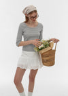 [B-BASIC] Standard U-Neck 3/4 Sleeve T-shirt (2SIZE)