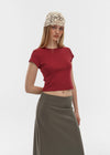 [B-BASIC] Cool Standard Round Crop Short Sleeve T-shirt (2SIZE)