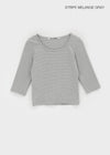 [B-BASIC] Standard U-Neck 3/4 Sleeve T-shirt (2SIZE)