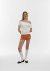 [B-BASIC] Standard Off-Shoulder Short Sleeve T-Shirt 2SIZE
