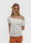 [B-BASIC] Standard Off-Shoulder Short Sleeve T-Shirt 2SIZE