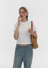 [B-BASIC] Washable Cool Round Standard Short Sleeve T-shirt