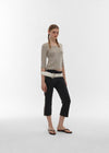 [B-BASIC] Standard U-Neck 3/4 Sleeve T-shirt (2SIZE)