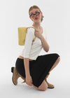 [B-BASIC] Standard U-Neck 3/4 Sleeve T-shirt (2SIZE)